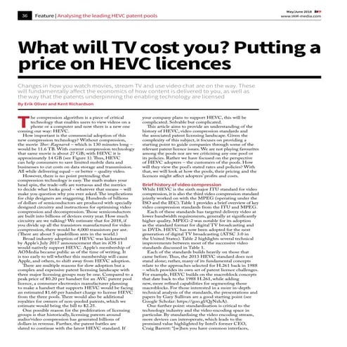 What Will TV Cost You? Putting a Price on HEVC Licenses  