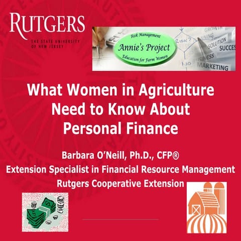 What Women in Agriculture Need to Know About Personal Finance 05-17-purdue