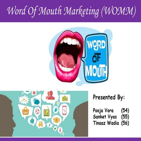 What word of mouth marketing