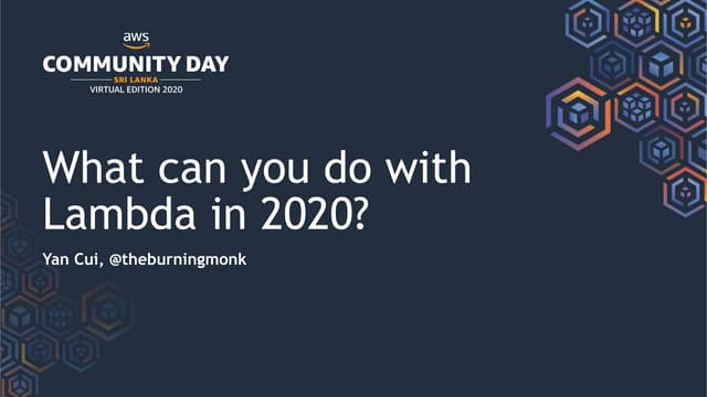 What can you do with lambda in 2020