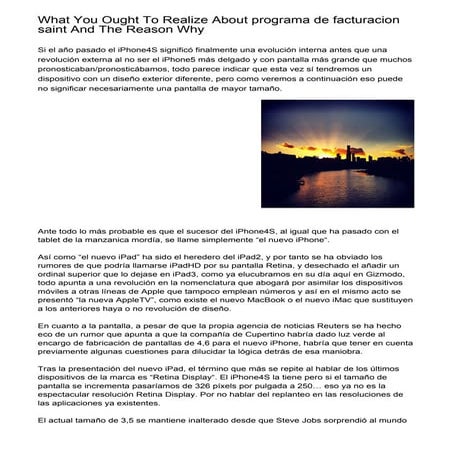 What You Ought To Realize About programa de facturacion saint And The Reason Why