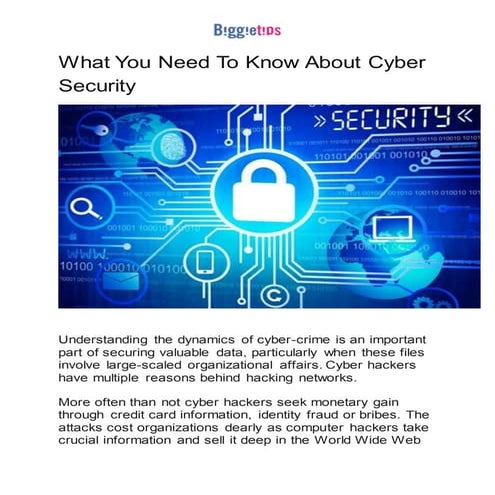 What you need to know about cyber security