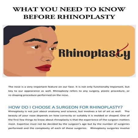 What you need to know before rhinoplasty