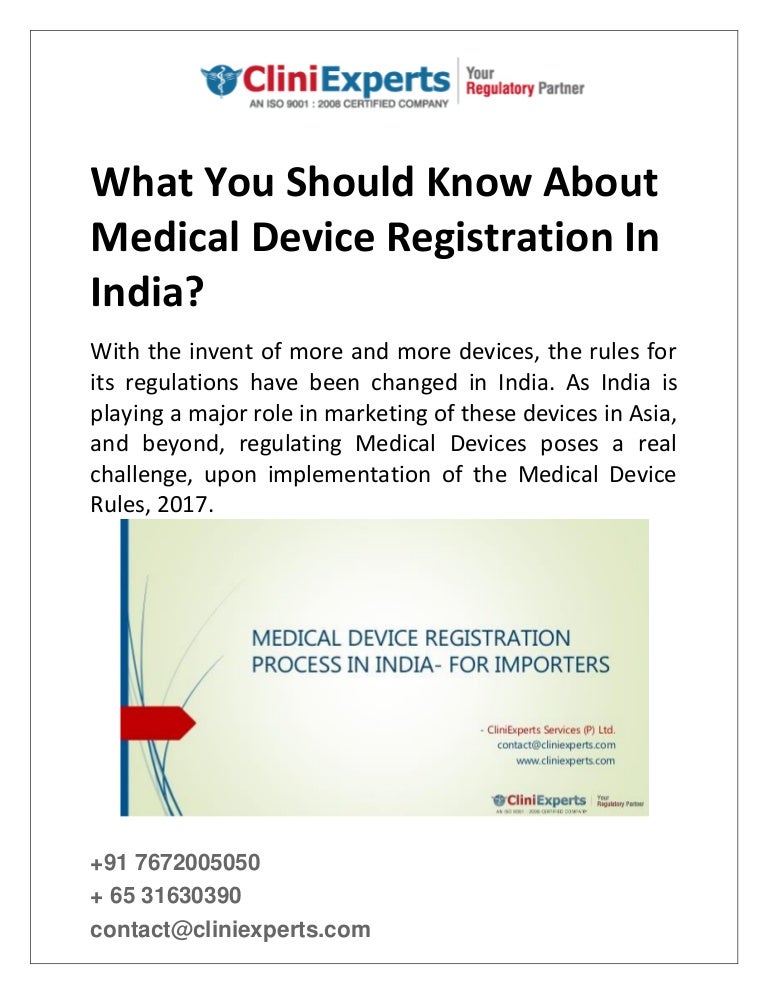 What you should know about medical device registration in india
