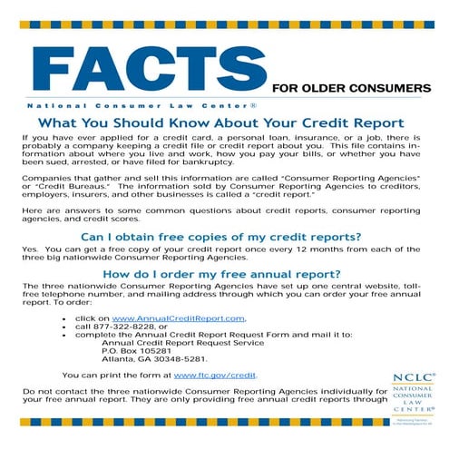 What You Should Know About Your Credit Report