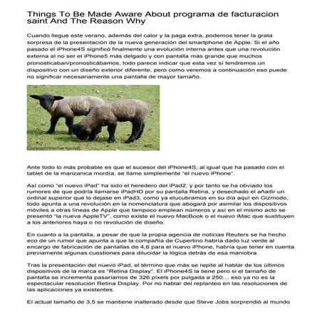 Things To Be Made Aware About programa de facturacion saint And The Reason Why