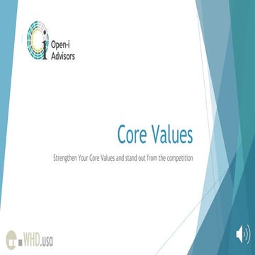 Defining Core Values for Success