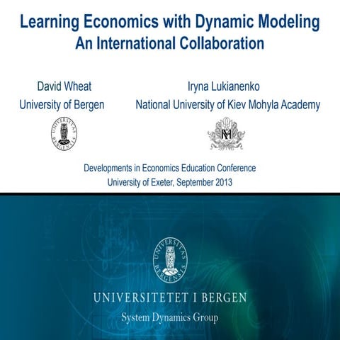 NaUKMA + Bergen University: DEE presentation