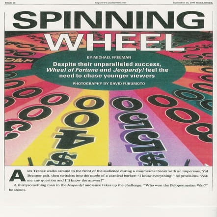 Behind-the-Scenes of "Jeopardy!" &amp; "Wheel of Fortune" feature piece - Mediaweek magazine | PDF