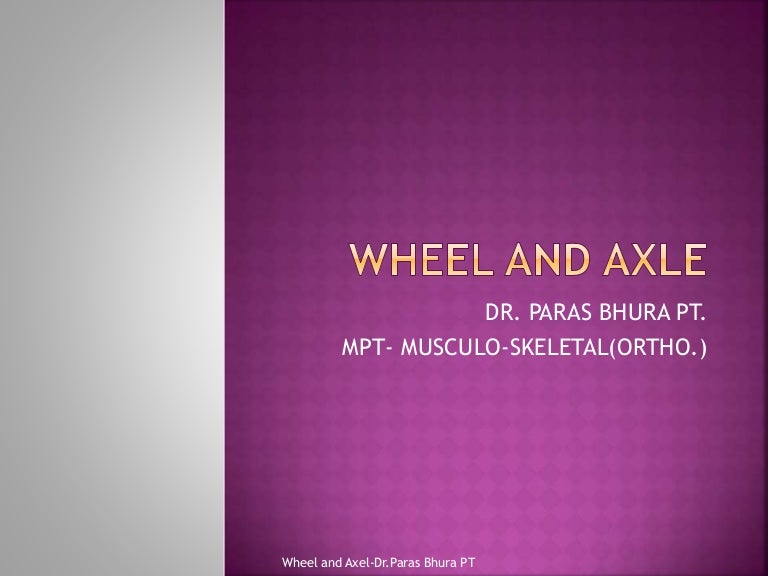 Wheel and axle