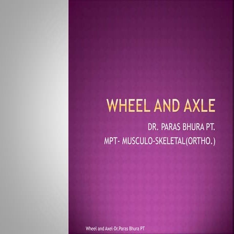 Wheel and axle
