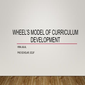 Wheeler’s model of curriculum development