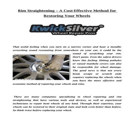Wheel repair | PDF