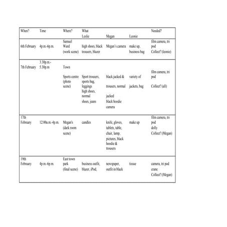 Timeplan | DOCX