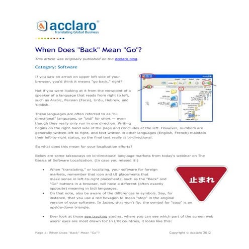 When Does Back Mean Go