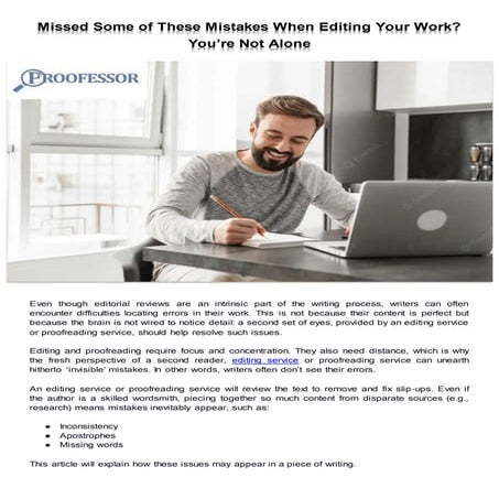 When Editing Your Work