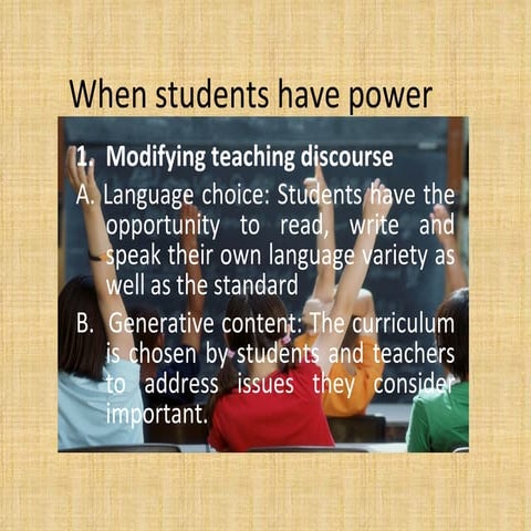 when students have power