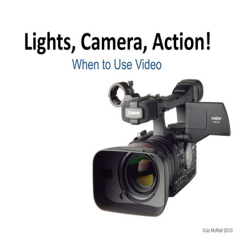 Is Video Right for You?
