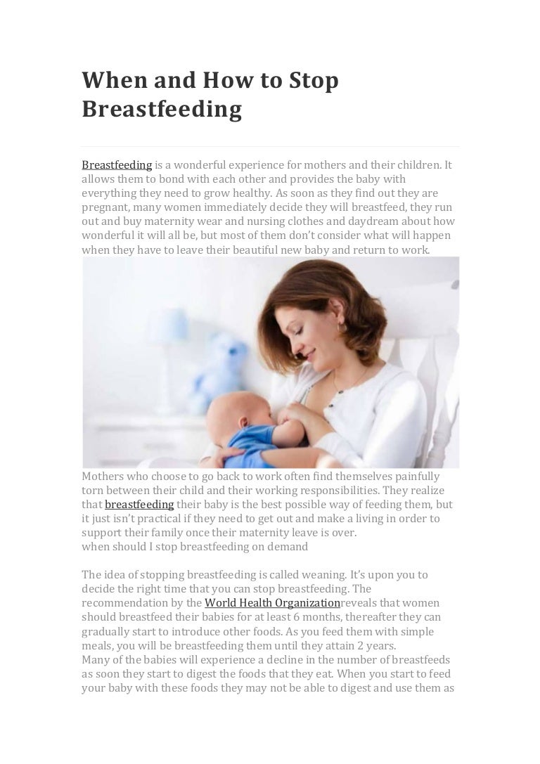 stop breastfeeding baby