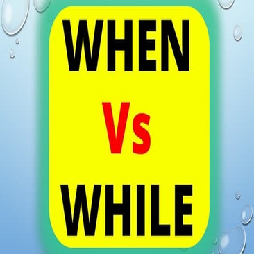 WHEN AND WHILE.pptx questions word present simple | PPTX