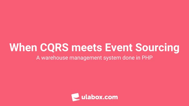 When cqrs meets event sourcing