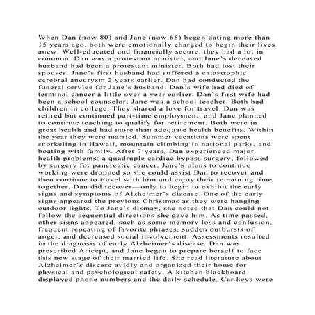 When Dan (now 80) and Jane (now 65) began dating more than 15 years .docx