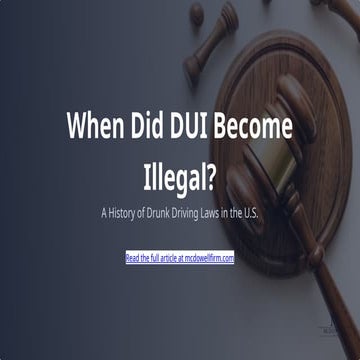 When Did DUI Become Illegal: A Complete Guide | PPTX