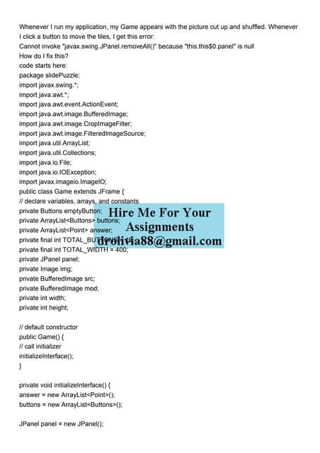 Whenever I run my application my Game appears with the pict.pdf