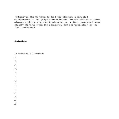  Whenever the 8orithm to find the strongly connected components in.docx