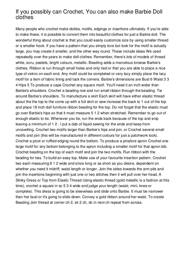 making barbie doll clothes