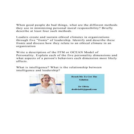 When good people do bad things, what are the different methods.docx