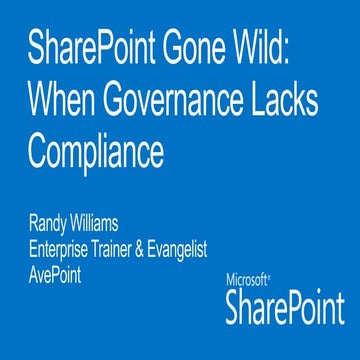 When governance lacks compliance