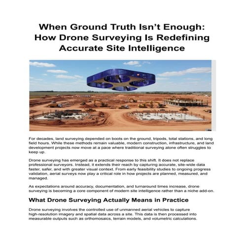 UAV/Drone survey and its methodology and applications | PPTX