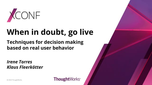 When in doubt, go live