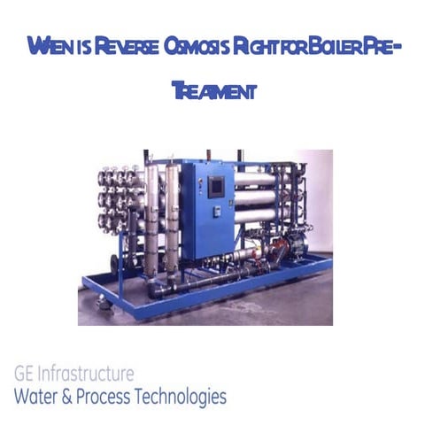 When Is Reverse Osmosis Right For Boiler Pre Treatment