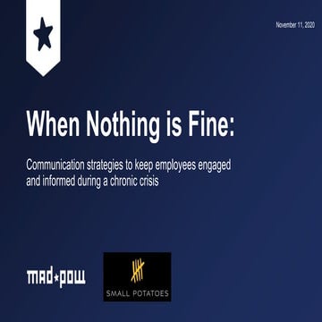 Webinar: When Nothing is Fine