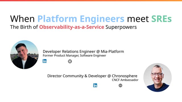 When Platform Engineers meet SREs - The Birth of O11y-as-a-Service Superpowers
