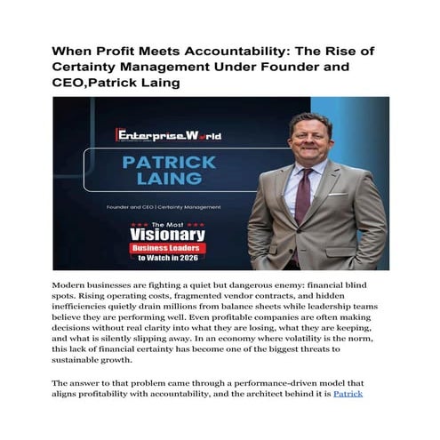 When Profit Meets Accountability_ The Rise of Certainty Management ...