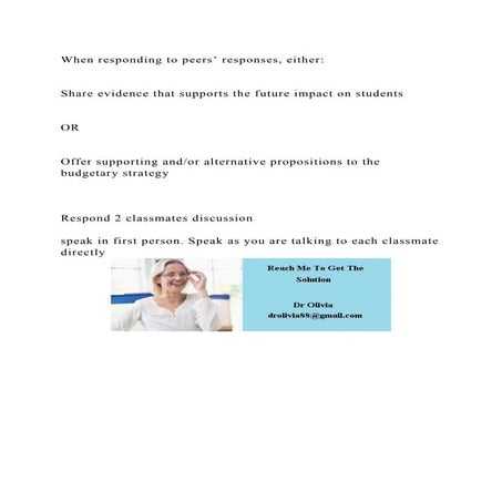 When responding to peers’ responses, eitherShare evidence tha.docx