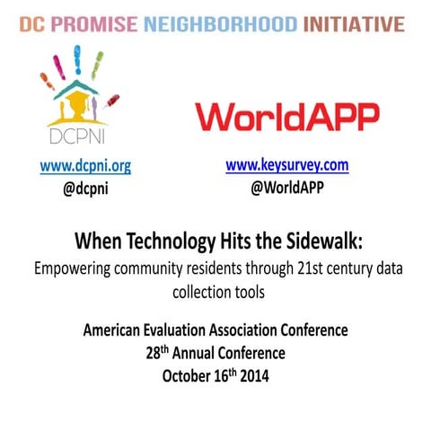 When technology hits the sidewalk  empowering community residents through 21s...