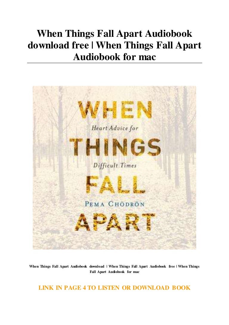 When Things Fall Apart Audiobook download free When