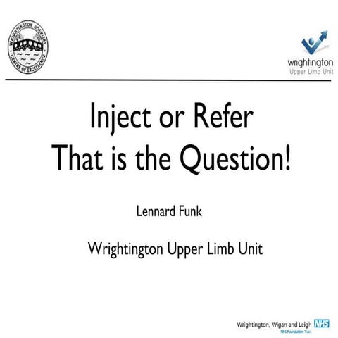 Shoulder Pain Making the Diagnosis & When to inject or refer 2018 | PDF