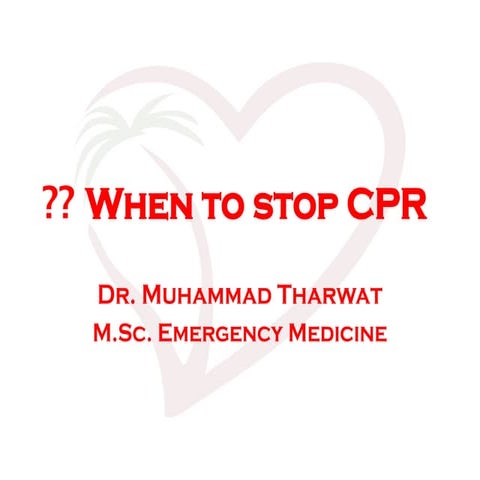 Healthcare treatment and management for cpr