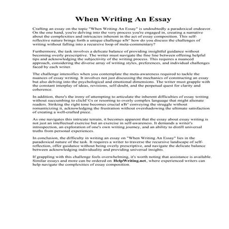 When Writing An Essay. . How To Write an Essay - The steps to writing an essa...