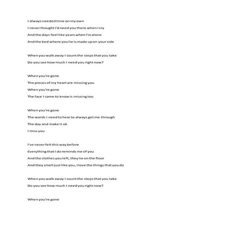 When youre gone