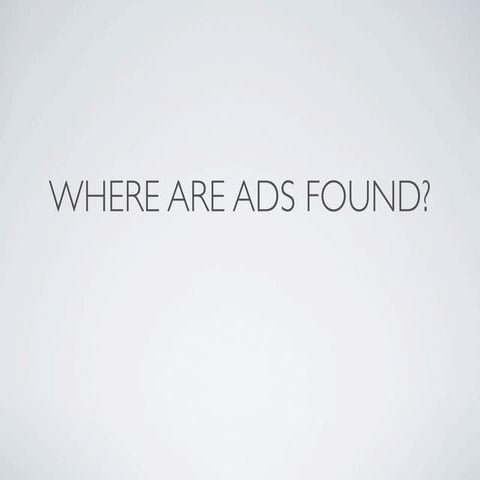 Where are ads found? | PDF