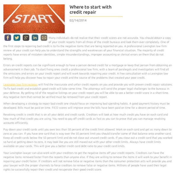 When to use credit repair? | PDF