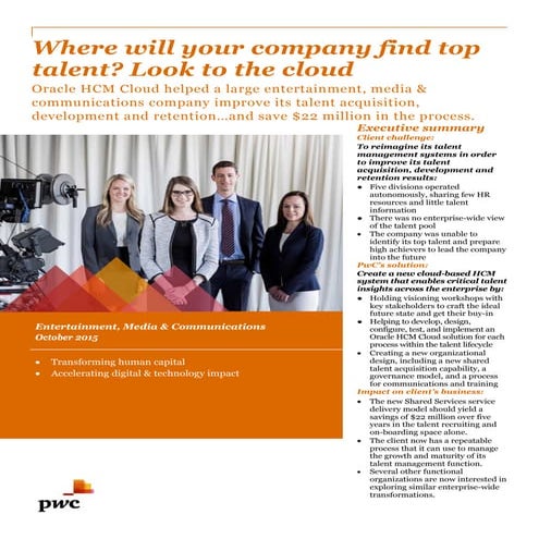 Client case studies: Where will your company find top talent? Look to the cloud