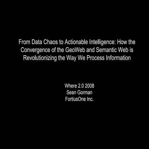 Where 2.0 NoSQL Presentation 2008 - GeoIQ