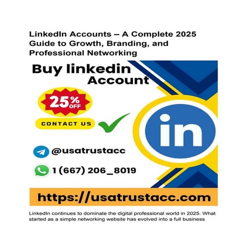 Where and How to Buying Verified LinkedIn Accounts from 50 ....pdf